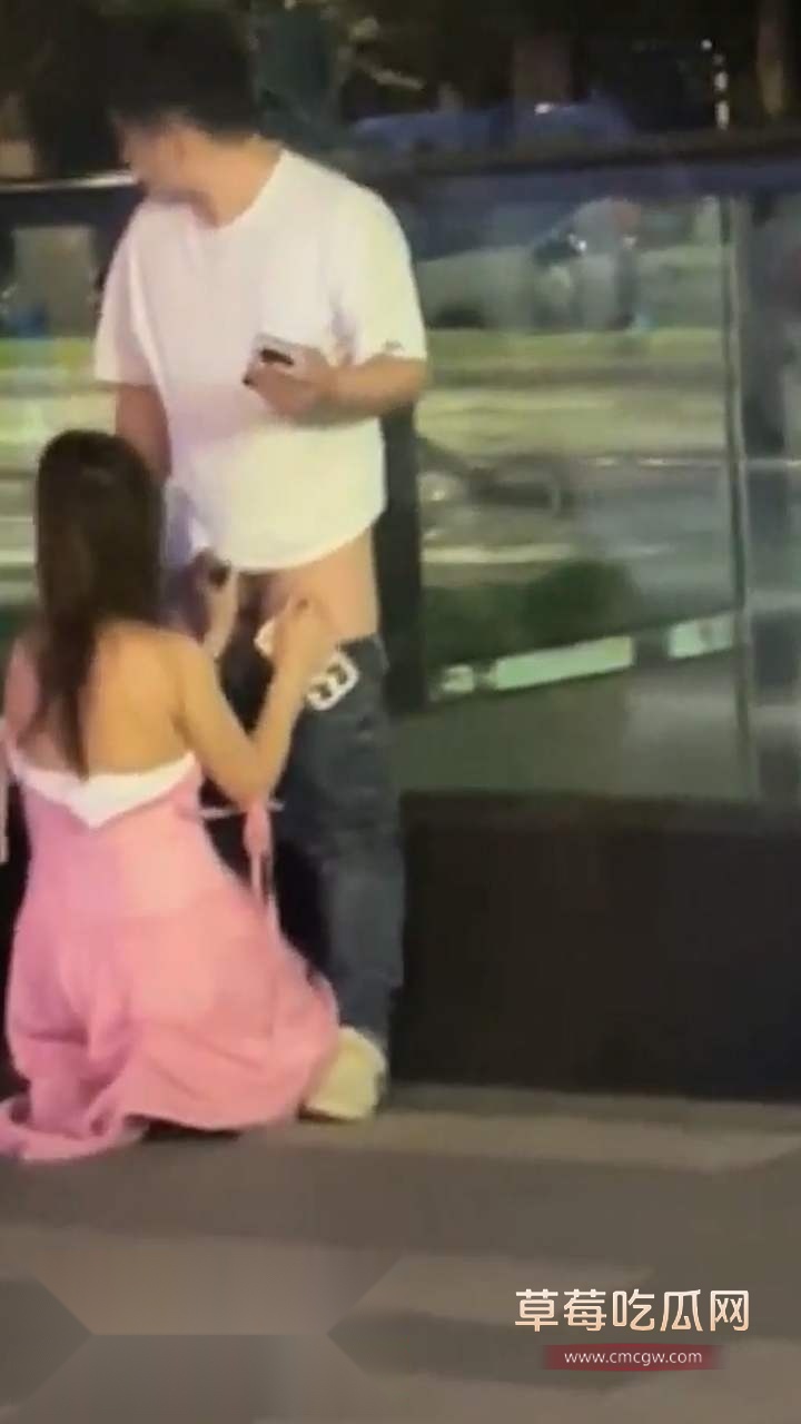 大胆情侣街头吃鸡 (1)