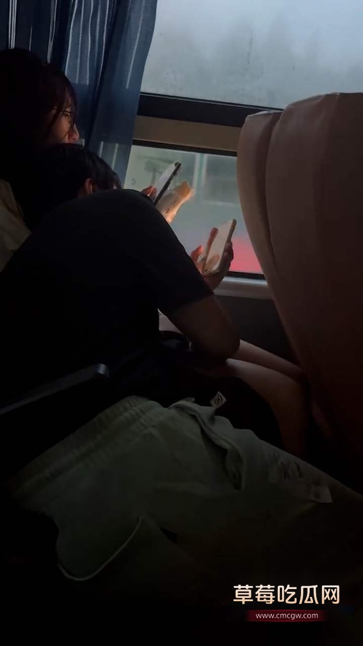 偷拍客车上的情侣 1