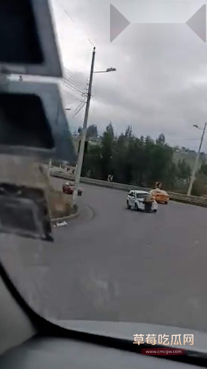 外国小伙逆行车祸 2