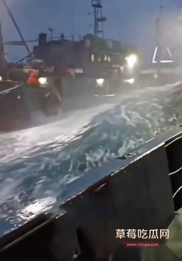 桃园渔港一辆载装卸人员的面包车离港时坠海 2 桃园渔港一辆载装卸人员的面包车离港时坠海 2