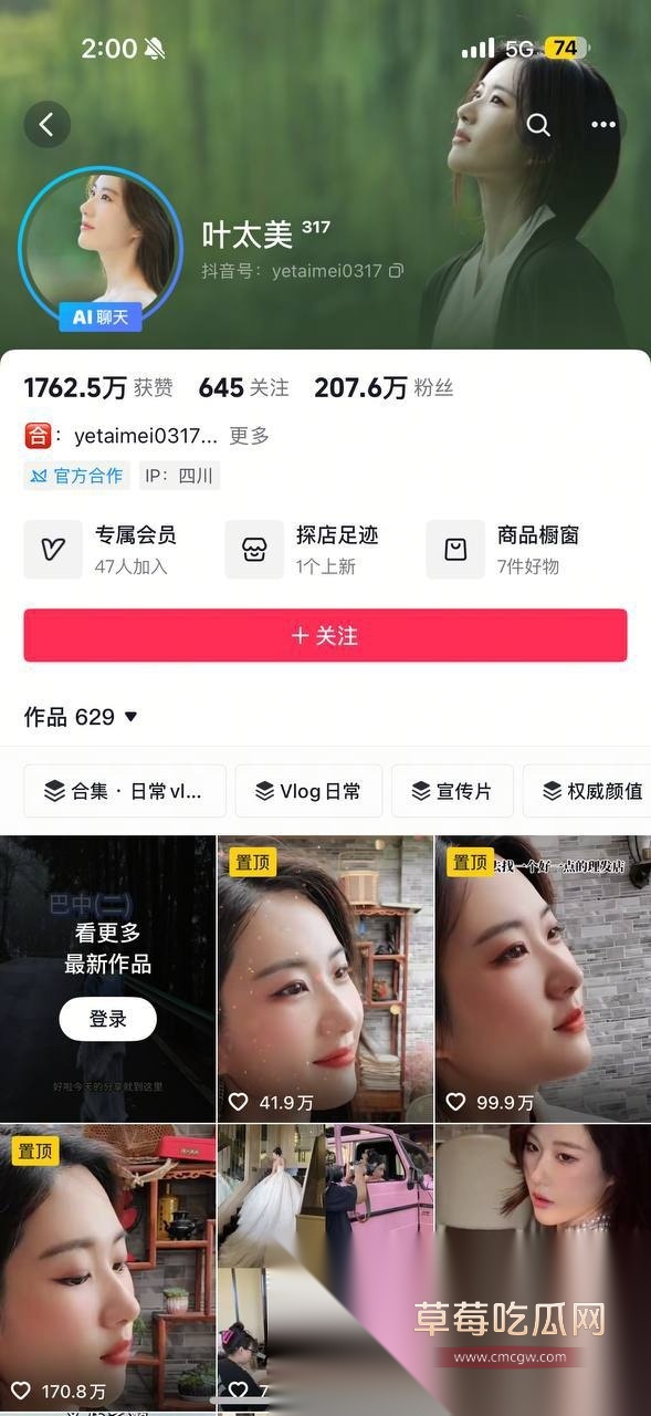 抖音200w粉网红叶太美 9