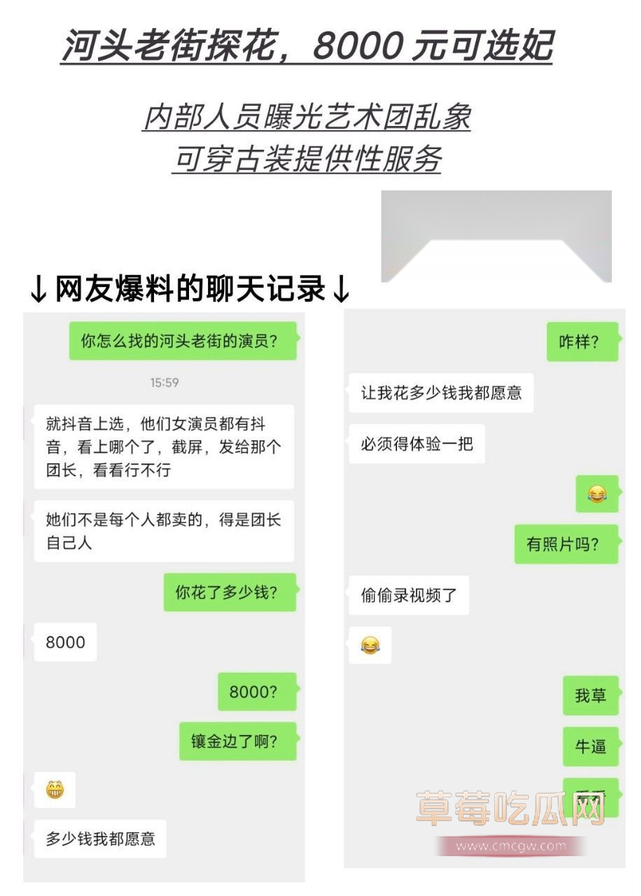 河头老街内部人员曝光艺术团乱象1