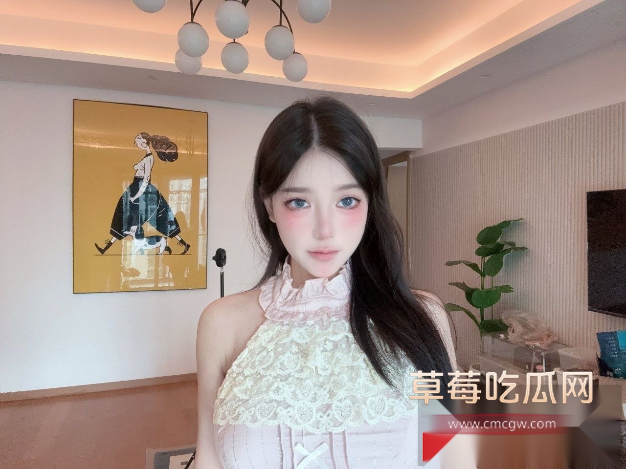 推特清纯齐刘海美女博主 清纯梦梦子 私密露点视图流出 性感护士内衣下是黝黑的乳头 期待她更大尺度流出！ 4