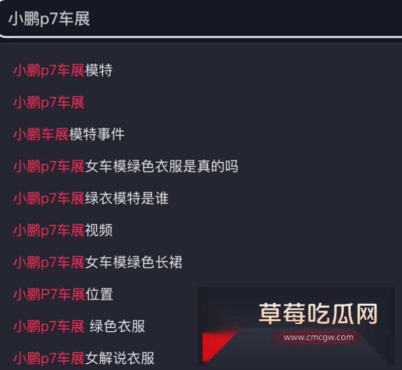 小鹏p7车展惊现绿衣模特在线擦边 11