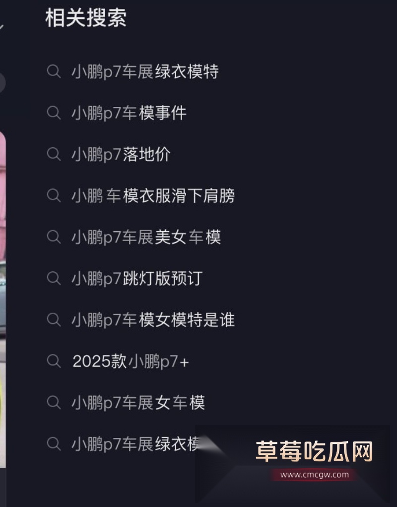 小鹏p7车展惊现绿衣模特在线擦边 12