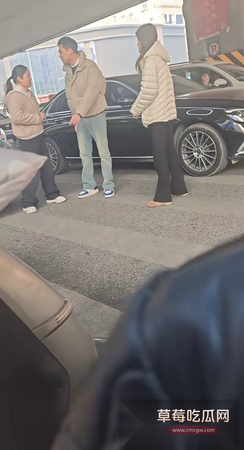 郑州奔驰E300L出轨哥火了 原配大马路上捉奸渣男  3
