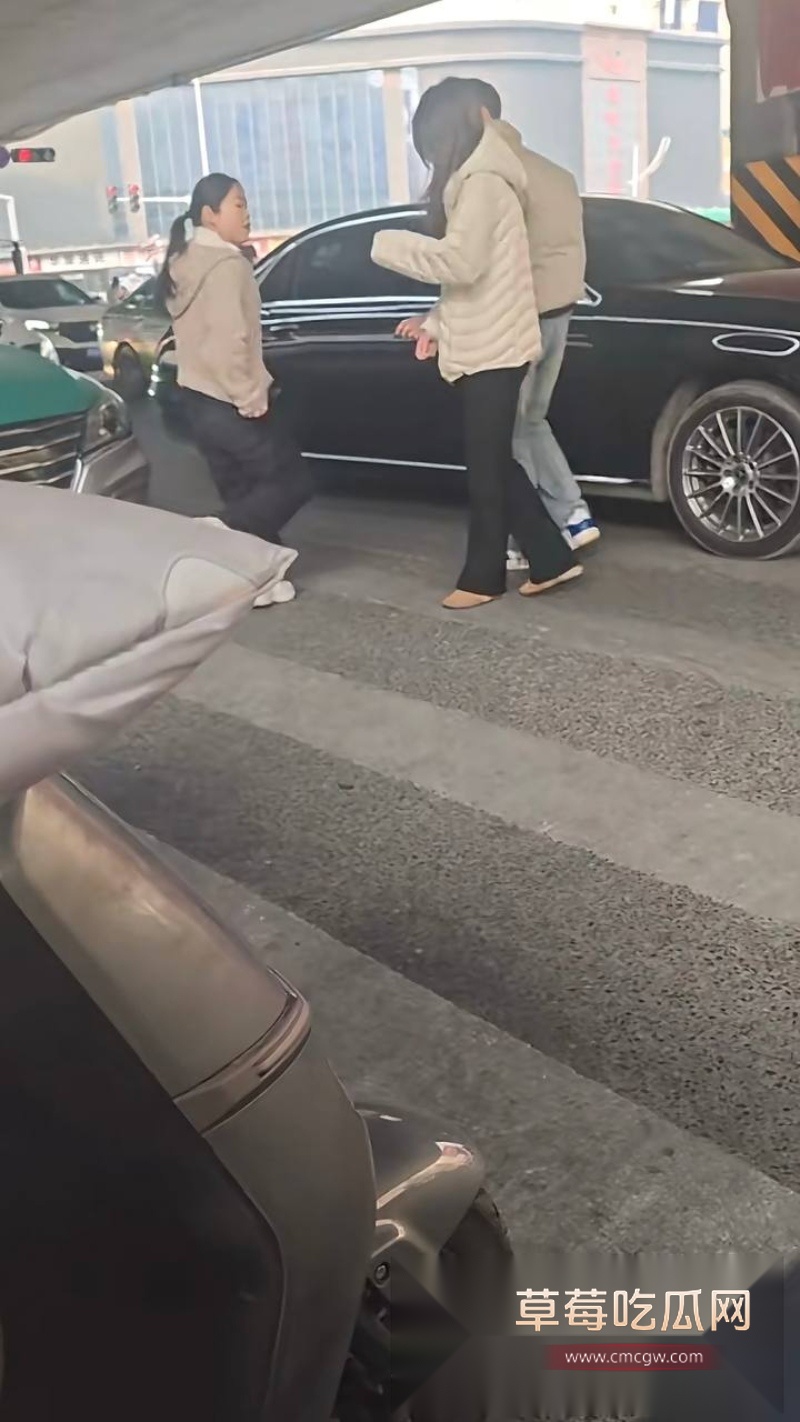 郑州奔驰E300L出轨哥火了 原配大马路上捉奸渣男  21