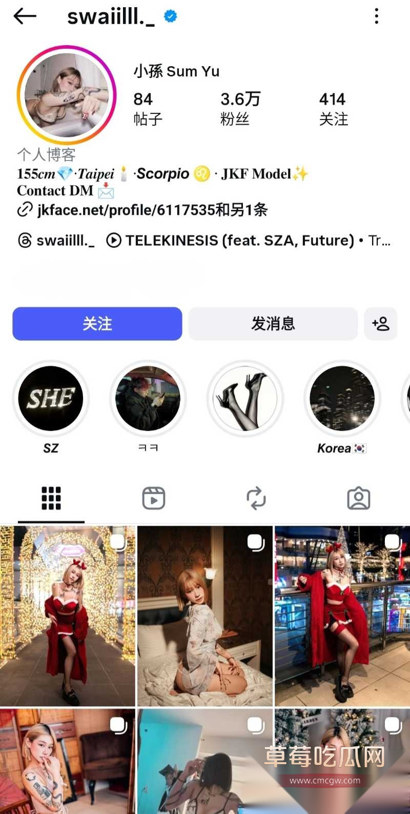 IG3.6万粉高颜模特儿小孙SumYu 24 IG3.6万粉高颜模特儿小孙SumYu 24