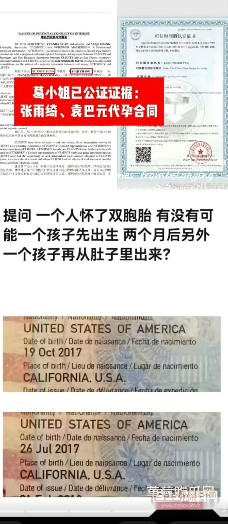 张雨绮代孕黑料被葛晓倩爆料11