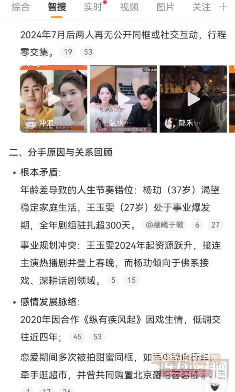 王玉雯与37岁杨玏被曝分手2