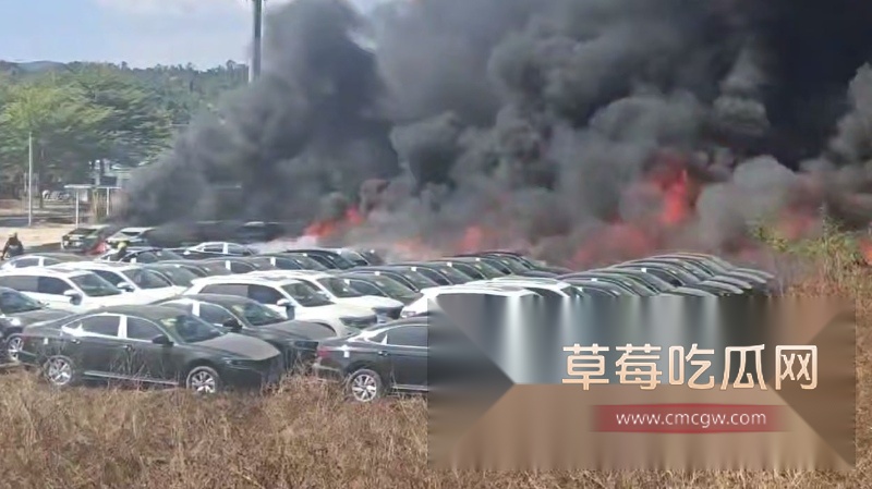 停车场突发大火 4