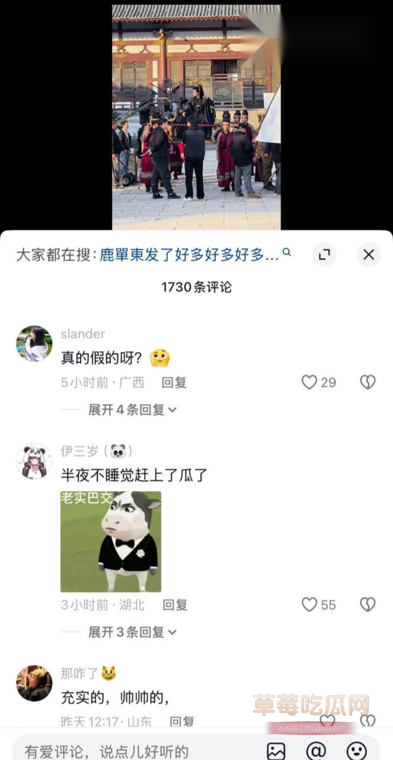 网友在评论区对鹿单东的评论3