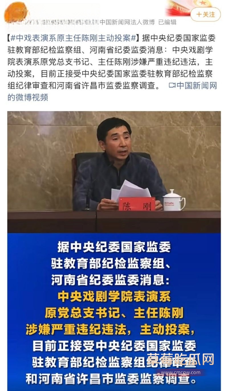 中央戏剧学院表演系主任陈刚主动投案8 中央戏剧学院表演系主任陈刚主动投案8