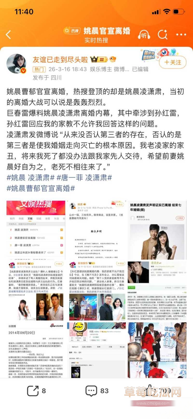 姚晨曹郁官宣离婚 26 姚晨曹郁官宣离婚 26