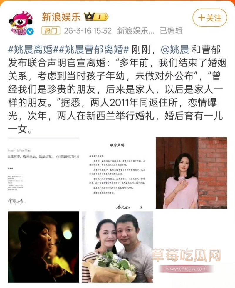 姚晨曹郁官宣离婚 56 姚晨曹郁官宣离婚 56