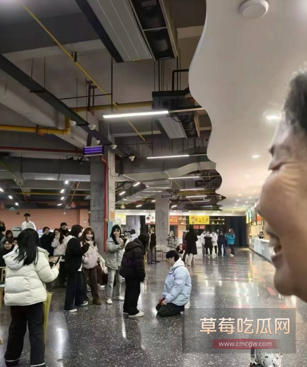 年度校园大瓜 河科大食堂渣男下跪6