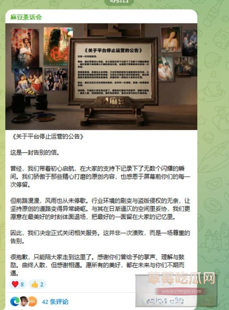 麻豆传媒停服公告3