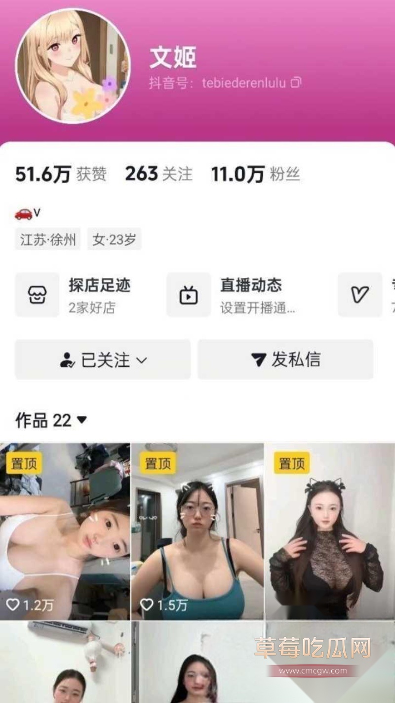 抖音11万粉丝网红文姬 14