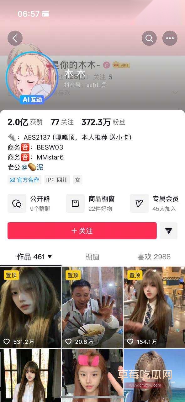 抖音高颜值网红木木1