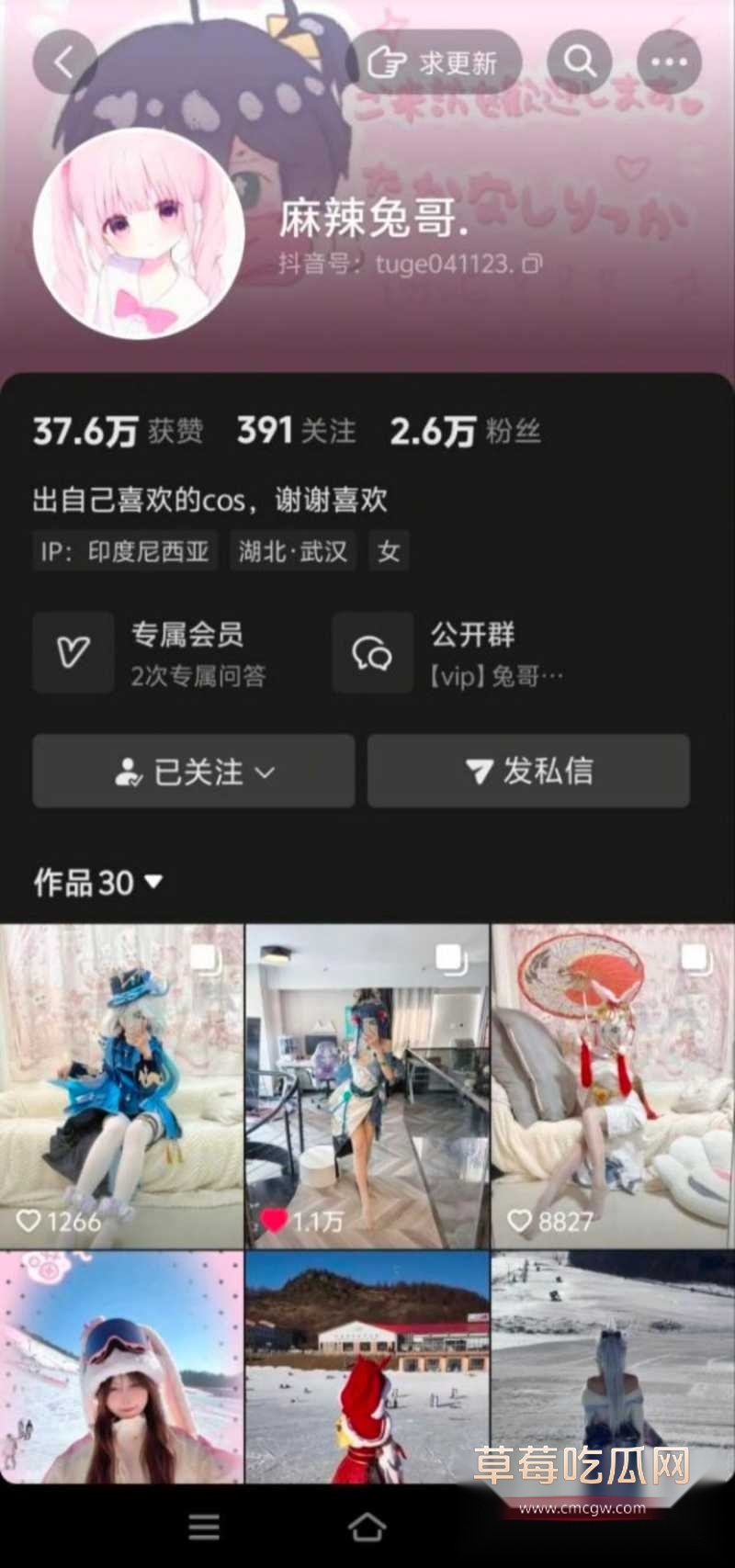 抖音高颜极品Cos 麻辣兔哥 11